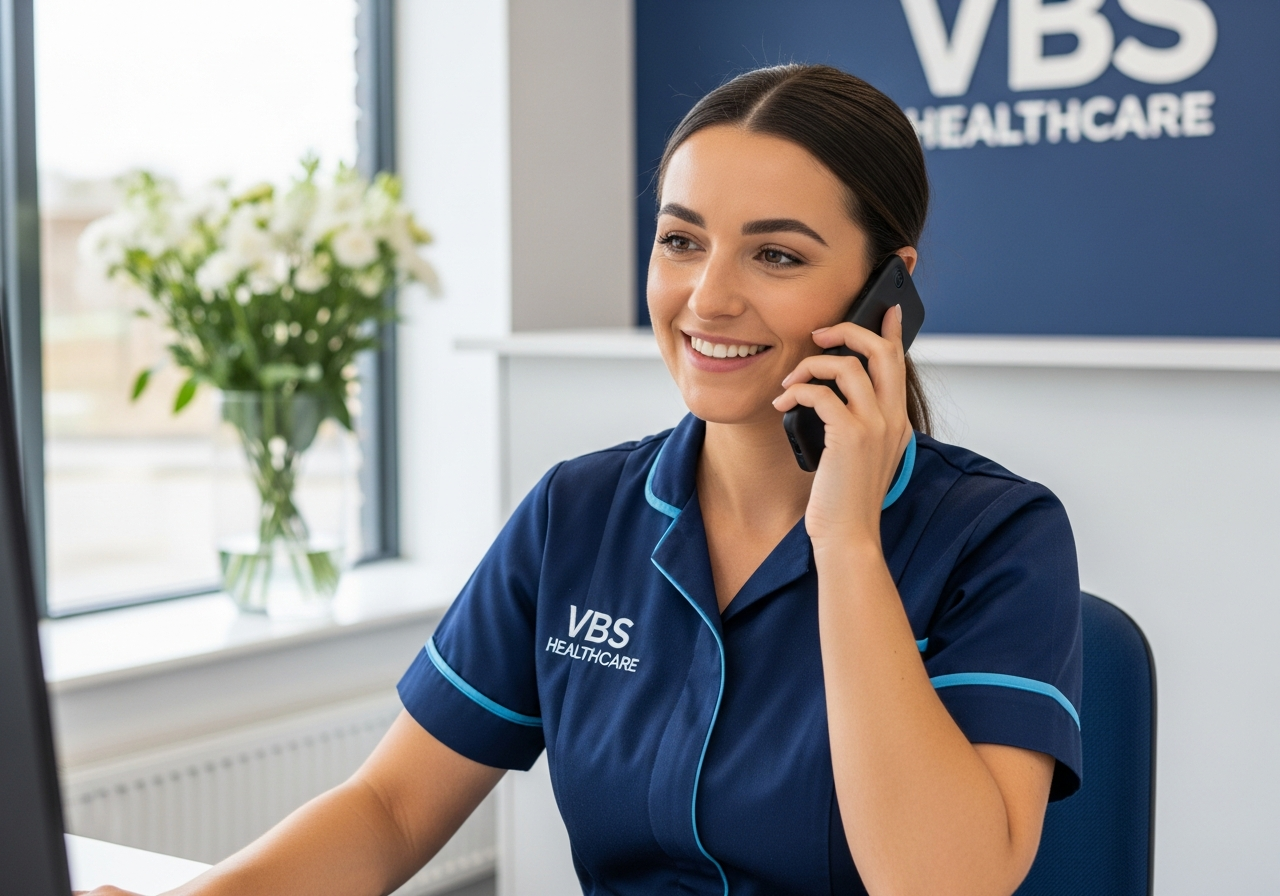 VBS Healthcare care advisor smiling on a call